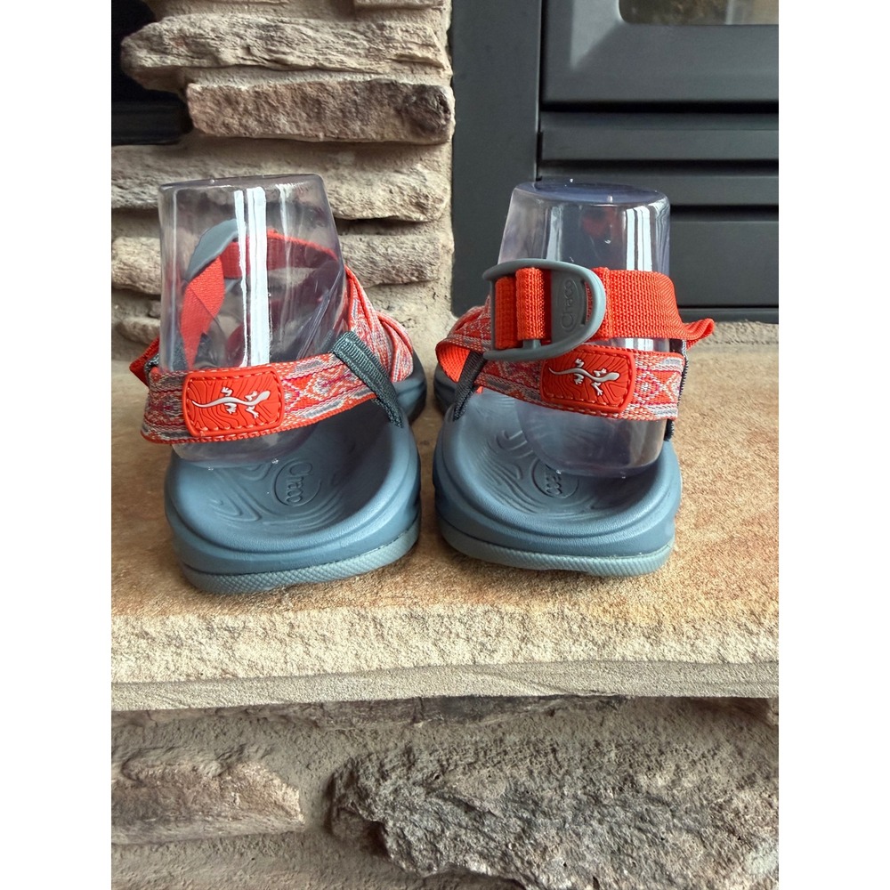 Chaco Z Cloud Sandals Womens 7 Orange Gray Strap Hiking Shoes Outdoor Granola - Picture 7 of 10